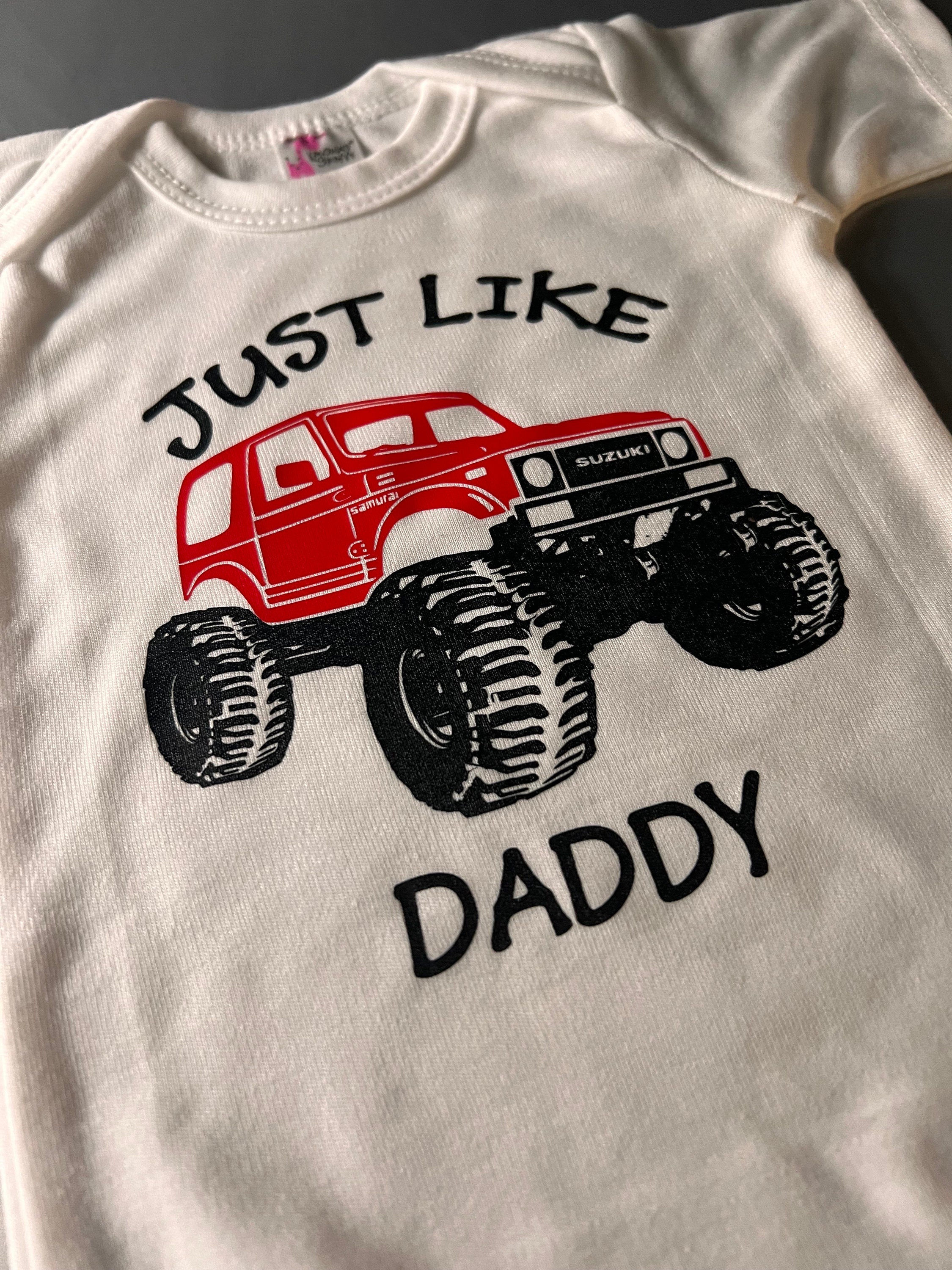 Suzuki Samurai Tin Top Just Like Daddy, Just like Mommy Baby Onesies, or Toddler Tshirt